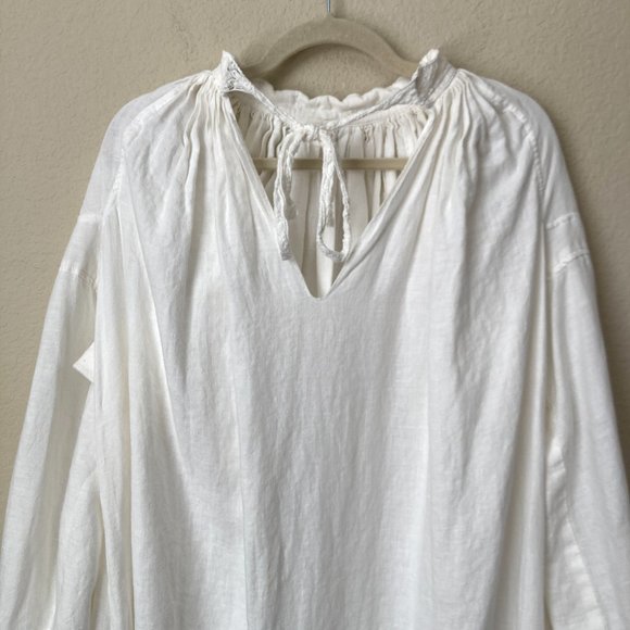 100% Linen Madde Vintage Nightwear Lagenlook Nightgown Dress size 38/M - Picture 2 of 12